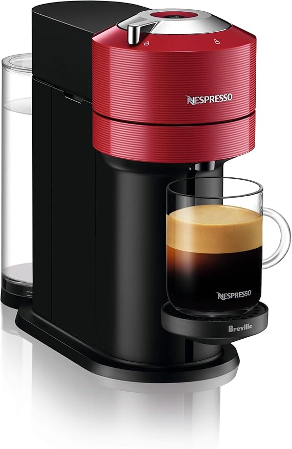 Nespresso Vertuo Next Coffee and Espresso Machine by Breville with Milk Frother, 1.1 liters, Cherry