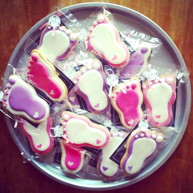 Baby Shower Cookie Cutters 8Pcs, Cute Shapes Baby Carriage Onesies Bottle Bib Clothes Elephant Bear Fondant Cutter, Sturdy Metal Biscuit Cutter Cookie Mold for Baby Shower Baking & Gift