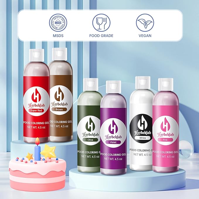 Brown Food Coloring Gel 4.5 Oz Professional Grade Brown Food Dye Concentrated Gel Food Coloring for Icing Baking Cake Decorating Cookie