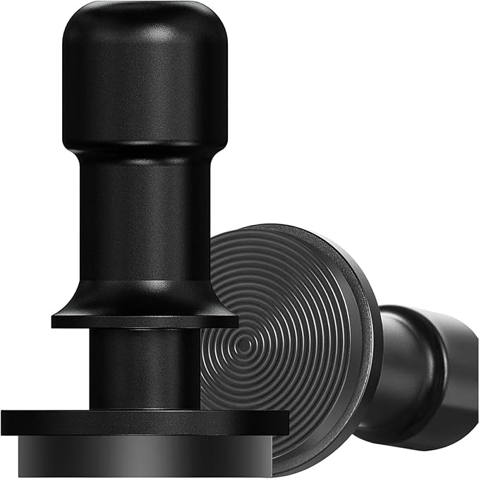 PUSEE 53mm Espresso Coffee Tamper,Premium Calibrated Espresso Tamper 30lb Coffee Tamper with Spring Loaded,Titanium Ripple Plating Base Ground Tamper for Barista Home Coffee Espresso Accessories