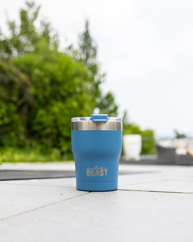 Beast 10 oz Tumbler Stainless Steel Vacuum Insulated Coffee Ice Cup Double Wall Travel Flask (Stormy Sky)