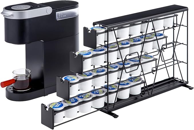ZCDCP for K Cup Coffee Pod Holder, K Cup Holder Drawer Wall Mounted Coffee Pod Organiser (Holds 28 Coffee Pods)