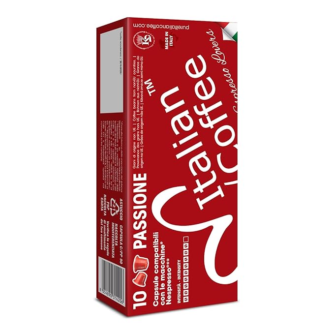 Italian Coffee for Espresso Lovers capsules compatible with Nespresso Original Line machines (Passione Regular, 1400 Count (Pack of 1))