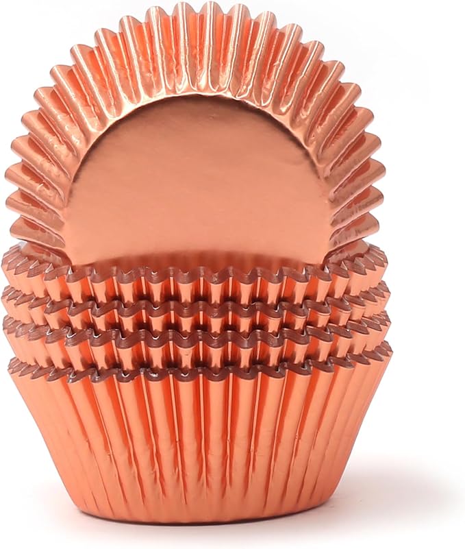 Standard Champagne Gold Foil Cupcake Liners Muffin Baking Cups for Party and More, 100-Count