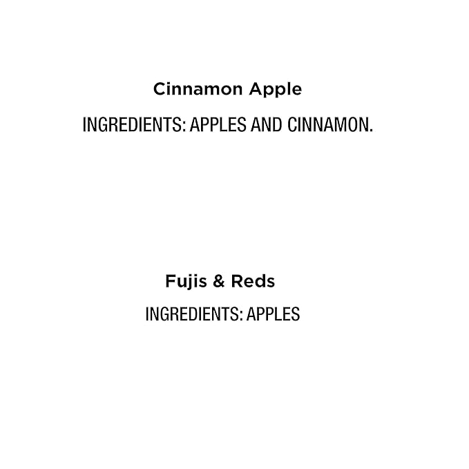 Bare Baked Crunchy, Apples Fuji & Reds and Cinnamon Variety Pack, 0.53 Ounce (Pack of 16)