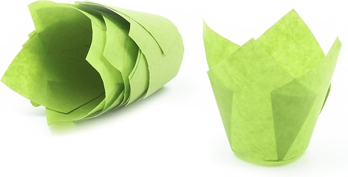 Green Mini Tulip Baking Cups, 250pcs
