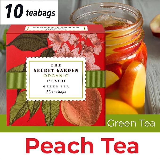 Premium Organic Holiday Tea Bag Sampler Gift Box - 90 Bags 9 Exotic Flavors Herbal Orange Spice, Mango, Earl Grey, Pomegranate, Peach, Green, Ginger Peach, Lemon Ginger, Acai Berry