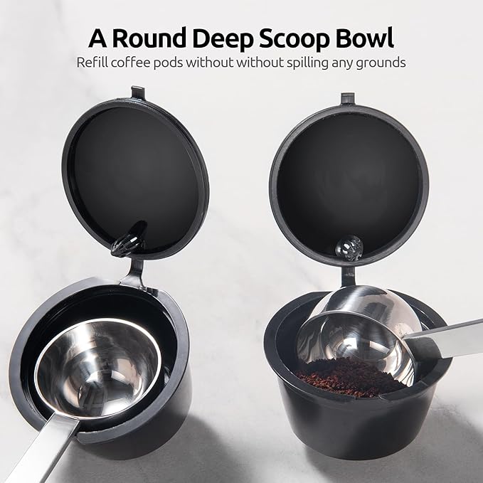 U-Taste Coffee Scoop 1 Tablespoon: 18/8 Stainless Steel Measuring Scooper for Ground Coffee, Bean, Powder, Espresso, 4.3in Long Handle Metal Measure Spoon for Canister, Jar (1Tbsp/15ml)