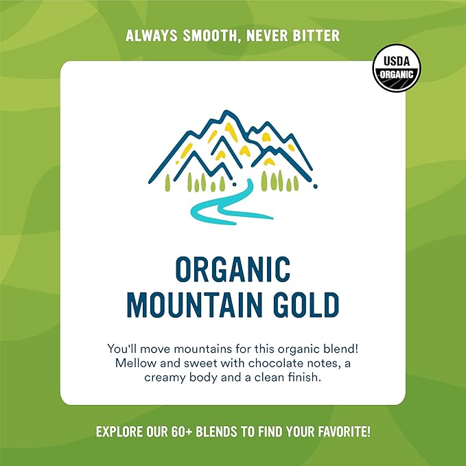 Cameron's Coffee Roasted Whole Bean Coffee, Organic Mountain Gold, 28 Ounce