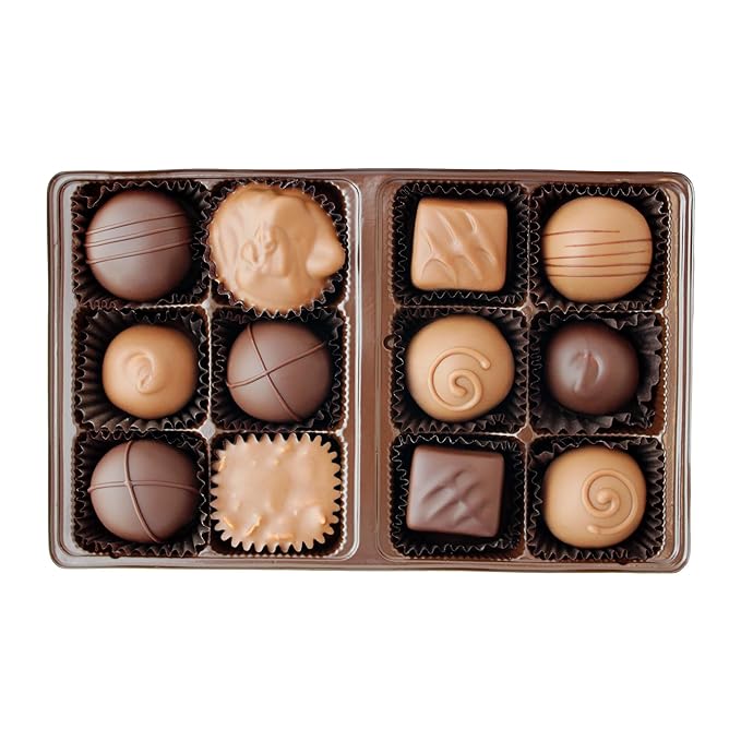 Vermont Nut Free Chocolates Boxed Chocolates (Grand Assortment) 12-Piece