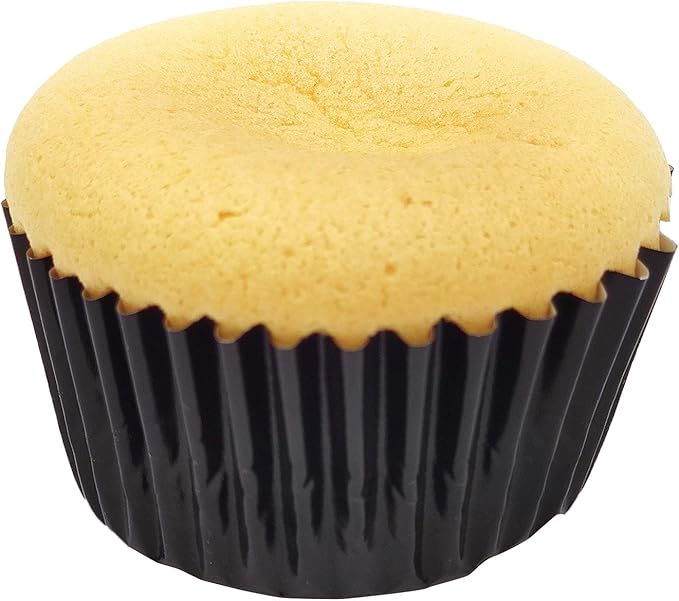 Standard Black Foil Cupcake Liners Muffin Baking Cups for Party and More, 100-Count