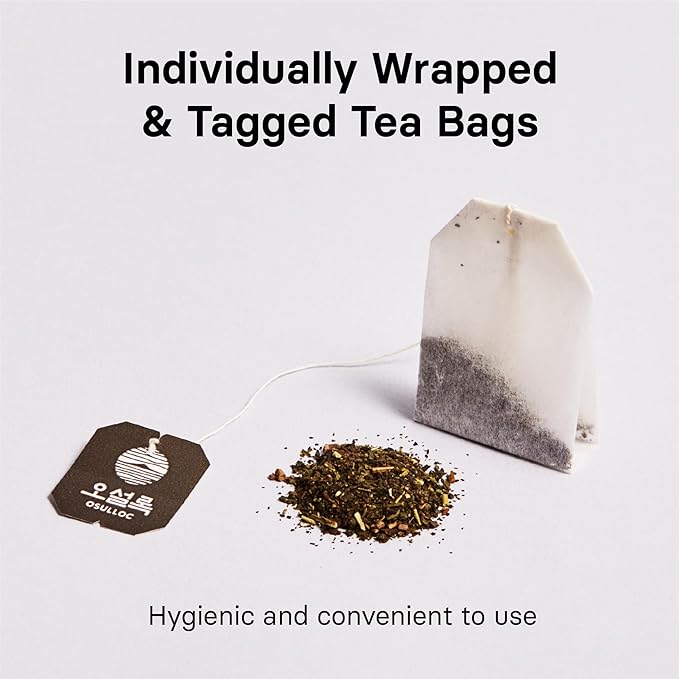 OSULLOC Peach Black Tea (Tropical Mango & Peach Flavor), Fruit tea Blend, Premium Teabags from Jeju Island, 20 count