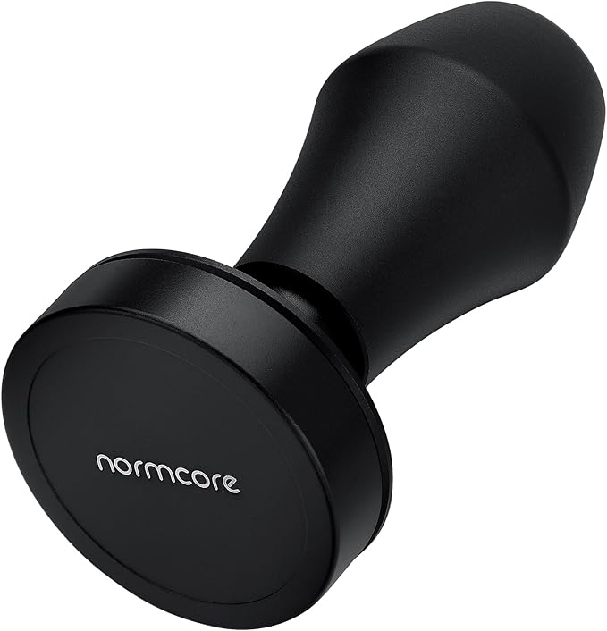 Normcore 51mm Espresso Coffee Tamper with Ripple Base - Spring Loaded Tamper - 15lb / 25lb / 30lbs Replacement Springs - Anodized Aluminum Handle and Stand