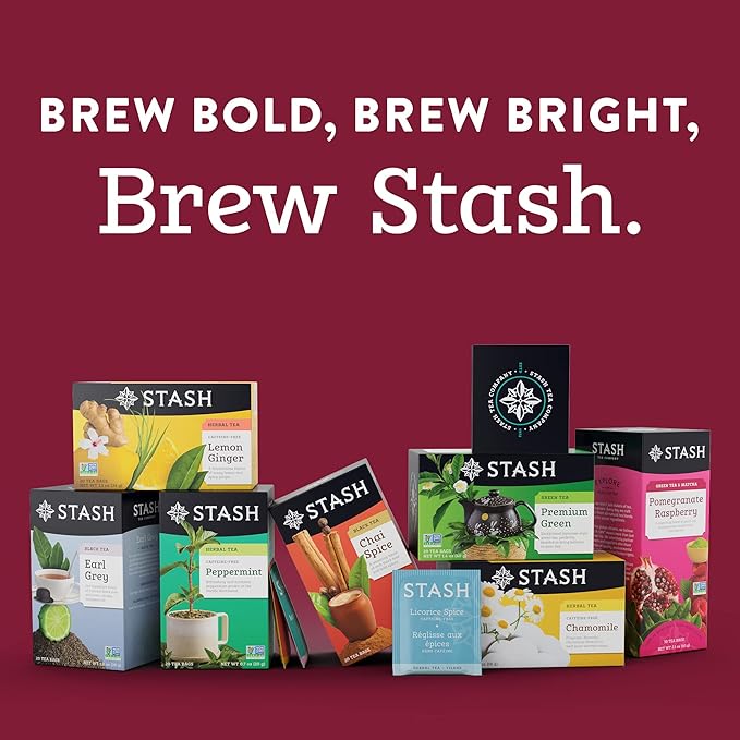 Stash Tea Christmas in Paris Herbal Tea - Non-GMO Project Verified Premium Tea with No Artificial Ingredients, 18 Count (Pack of 6) - 108 Bags Total