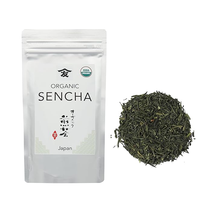 TOMOSAN Organic Sencha - Loose Leaf Japanese Premium Green Tea, USDA Certified, Uji-Kyoto,100g/3.5oz