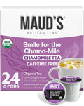 Maud's Organic Chamomile Lavender Tea Pods, 24 ct, Recyclable Single Serve Pods – 100% Gourmet Blended Tea Leaves, Compatible with Keurig K Cups Maker