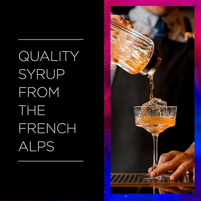 1883 Lavender Syrup for Drinks – Floral Flavoring Syrup for Coffee, Cocktails & Lemonades – 1 Liter Plastic Bottle – Made in France