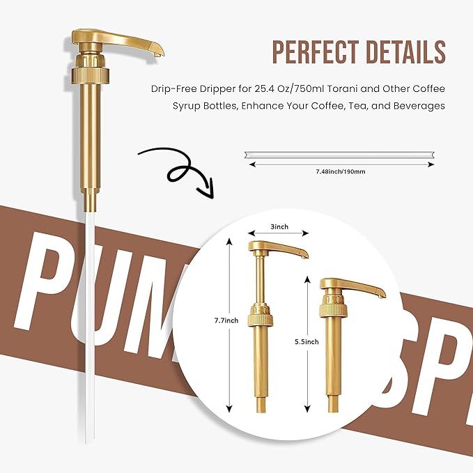 Jimoco® Syrup Pump Dispenser + Torani® Chocolate Milano Syrup, 25.4 oz - Coffee Syrup Pump & Flavoring Bundle