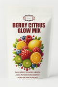 Confect Berry Citrus Glow Mix – 4 x 1.76 Oz Fruit Powder Pack | Raspberry, Lemon Juice, Cranberry & Kiwi | For Collagen Smoothies & Water Infusions | Vegan, No Sugar, Glow-Friendly – 7 Oz