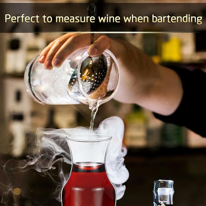 3 Pack Single Serving Wine Carafe Glass Small Mini Carafe Individual Wine Refill Decanter for Dinner Parties Tastings Bars Restaurants (6.5 oz)