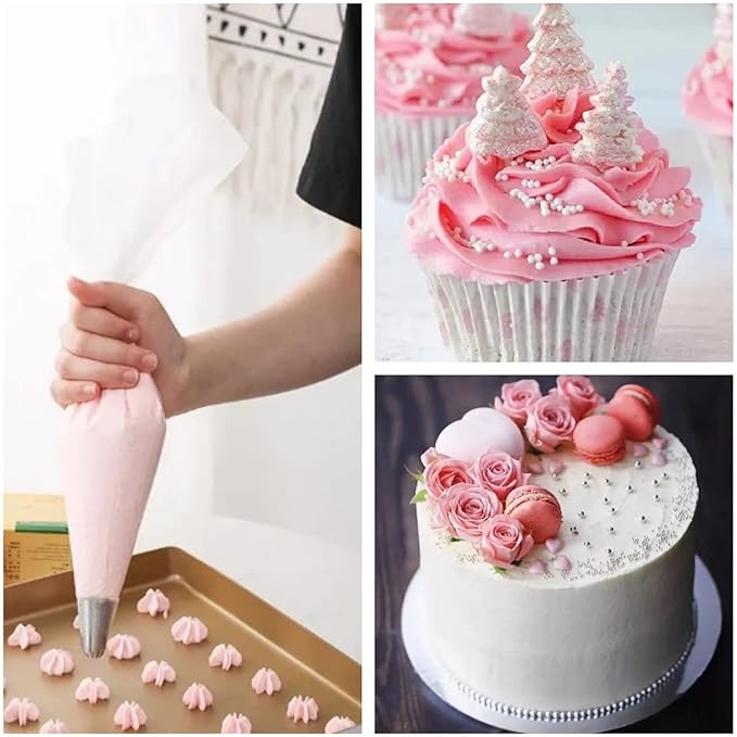 18 Inch Tipless Piping Bags for Royal Icing, Extra Thick Anti Burst Decorating Bags Butter Cream Cookies Decoration, Perfect for Professional Baking Lover