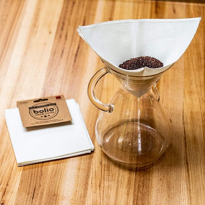 Organic Hemp Reusable Coffee Filter - Compatible With Chemex Coffee Makers (1, Chem)
