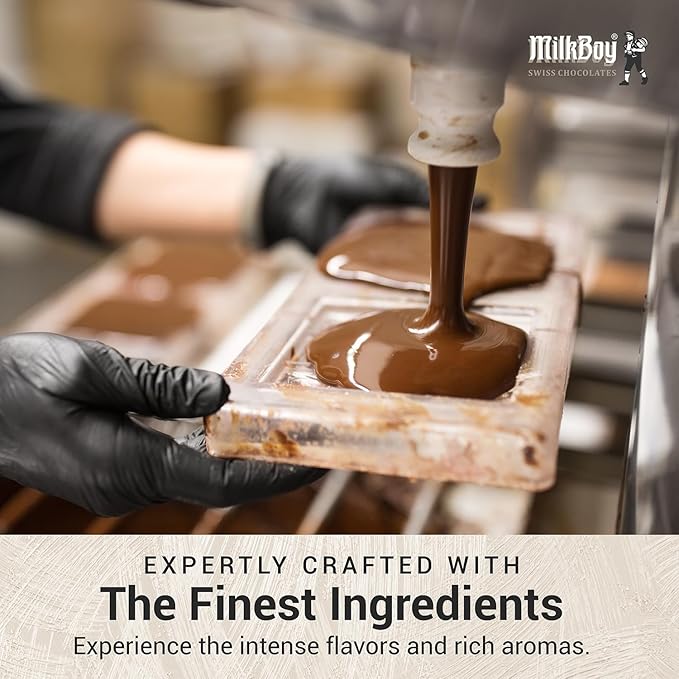 Milkboy Swiss Chocolates Gourmet Chocolate Bars - Handmade Milk and White Chocolates Bar - Premium Quality, Kosher, GMO-Free - 5 Pack Mixed Variety Gift Box