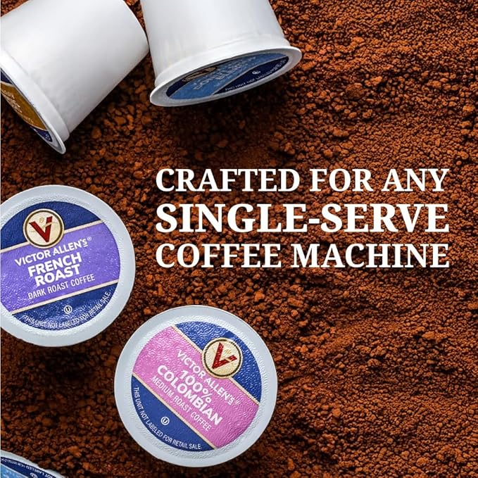Victor Allen's Coffee Sweet and Salty Caramel Flavored Cappuccino Mix, 42 Count, Single Serve K-Cup Pods for Keurig K-Cup Brewers Brewers (Packaging May Vary)