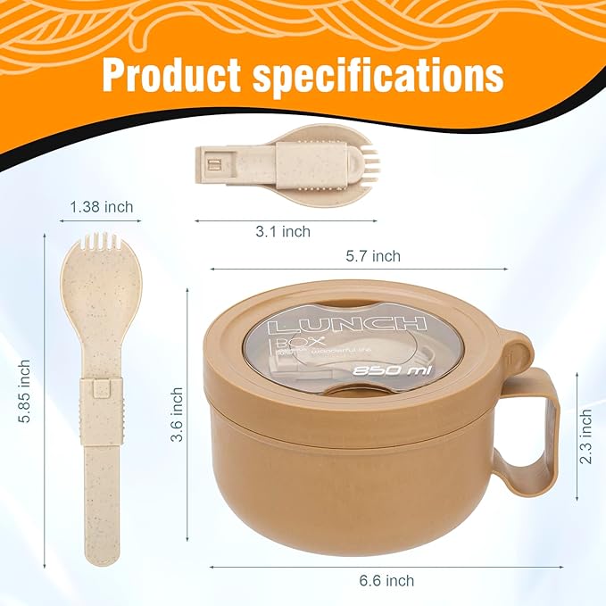 Microwave Bowl with Lids,Ramen Bowl,28oz Microwave Soup Mugs with Handles,for Soup and Instant Noodles,Oatmeal, Gumbo, Salad, College Dorm Room Essentials for Girls for Boys Apartment Essentials