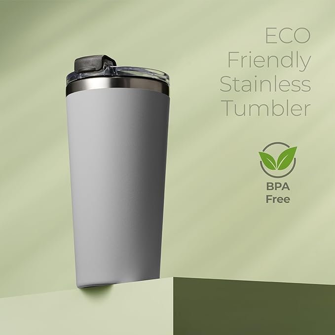 SIPX™ Triple-Insulated Tumblers - 16oz. Premium Modern Tumbler With Lid, insulated Cup Keeps Hot For 6 Hours, Stainless Steel Tumbler Made Of Sustainable Material, Coffee Travel Mug For Home & Office