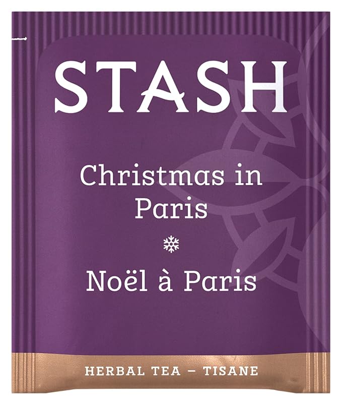 Stash Tea Christmas in Paris Herbal Tea - Non-GMO Project Verified Premium Tea with No Artificial Ingredients, 18 Count (Pack of 6) - 108 Bags Total