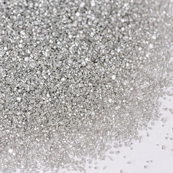 Sweets Indeed Sprinkles, Edible Sprinkle Sugar Mix, Perfect for Cake Decorations, Baking, Ice Cream, Cookies, Cupcake Topper, 5 ounces (Silver)