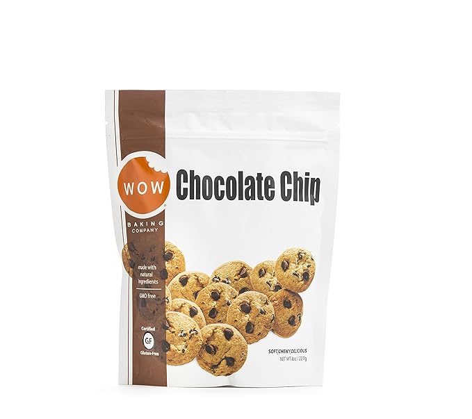 WOW Baking Company Gluten-Free Cookies, Chocolate Chip, 8 Ounce (Pack of 6)