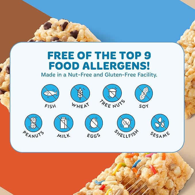 Blake’s Seed Based Crispy Treats – Birthday Cake (24 Count), Nut Free, Gluten Free, Dairy Free & Vegan, Healthy Snacks for Kids or Adults, School Safe, Low Calorie Soy Free Snack