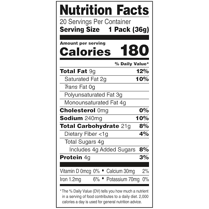 Lance Sandwich Crackers, Toasty Peanut Butter, 20 Individually Wrapped Packs, 6 Sandwiches Each