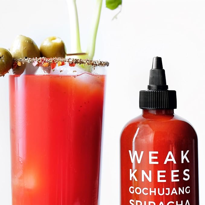 Bushwick Kitchen Spicy Sampler Gift Box, Set Includes our Gochujang Sriracha, Spicy Maple Syrup, and Spicy Honey Hot Sauces, 5 Recipes, Chile Pepper Dish Towel, and Bushwick Kitchen Gift Box