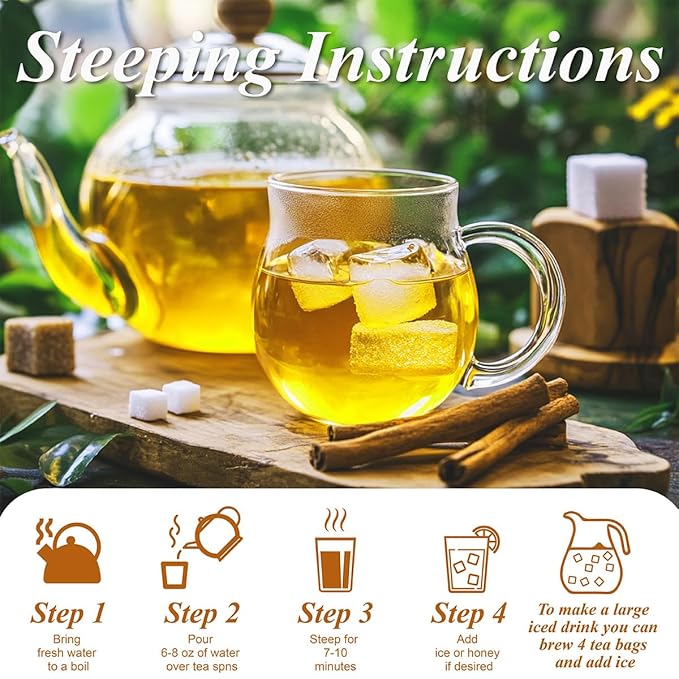 WT WEETEE Turmeric Chai Tea Bags, 2g x 100 Count, Caffeine-Free Turmeric Spiced Chai Tea, Includes Cinnamon, Licorice, Ginger Root, Cardamom, Cloves & More