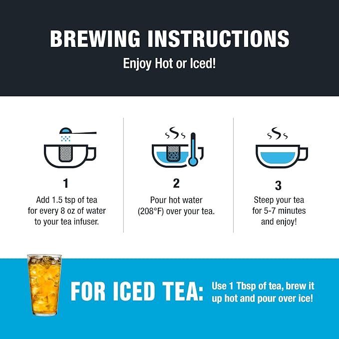 Tiesta Tea - Ginger Citrus Herbal Loose Leaf Tea, Lemon Ginger with Mint and Chamomile, Caffeine-Free, Hot or Iced, Refillable Tin, Makes Up to 50 Cups, 3 Ounce