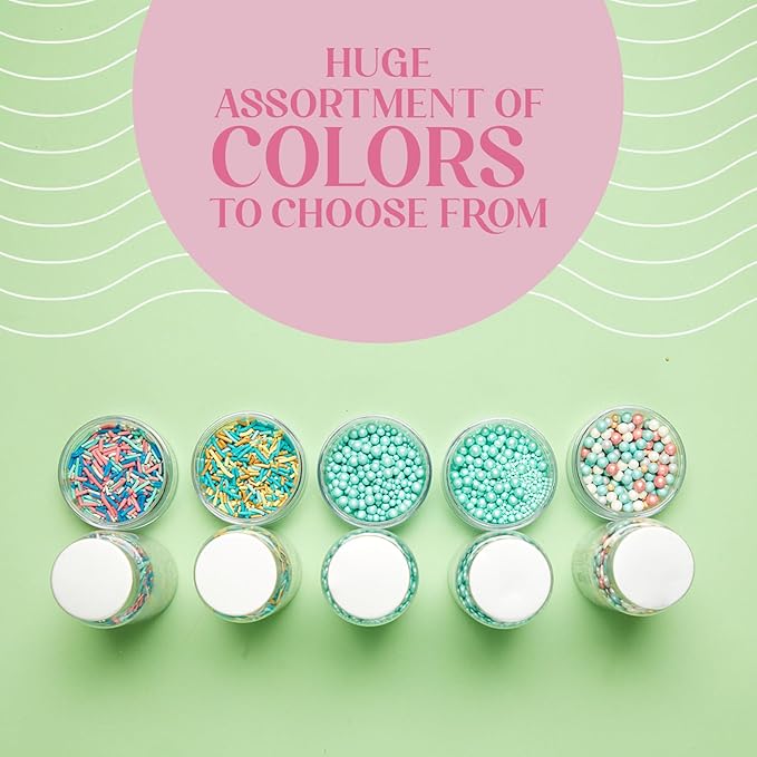 Confect Sprinkles | Under the Ocean Disco Ball Mashup Sprinkles Mix Sea Green, Cyan & Teal Dragees Parrot Green Sparkling Sugar for Cakes & Cupcakes Decoration Assorted pack of 5 | Dairy-Free, Palm Oil-Free - 5 Oz