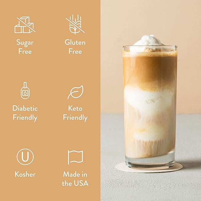 Jordan's Skinny Syrups Sugar Free Coffee Syrup, White Chocolate Flavor Mix, Zero Calorie Flavoring for Lattes, Protein Shake, Cocktail & More, Gluten Free, Keto Friendly, 25.4 Fl Oz (Pack of 2)