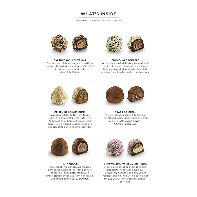 Godiva Red Bow Signature Truffle Gift Box, Belgian Dark and Milk Chocolates with Ganache Centers, Gourmet Holiday Gift, Non-GMO & Kosher, 24 Pc