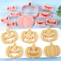 Mini Pumpkin Cookie Cutters, DIY 3d Halloween Raised Design Cookie Stamps, Cookie Cutter Set suitable for Frosting Decoration, Mini Gingerbread Pie Molds, Day of The Dead Decorations (Pumpkin)