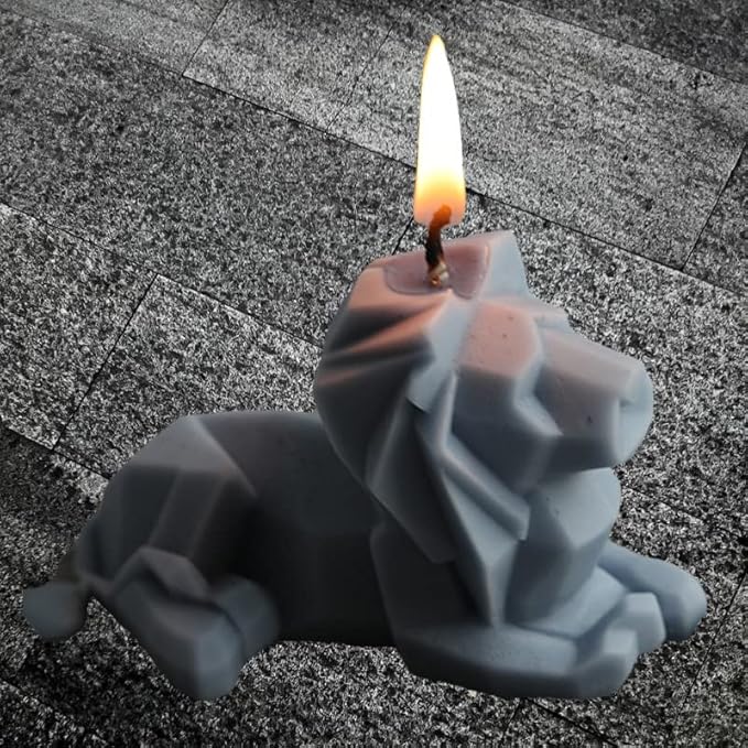 3D Abstract Lion Candle & Resin Mold - Silicone Heart & Soap Mold - DIY Aromatherapy Decoration