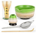 Matcha Whisk Set,Bamboo Chasen Whisk,Green Matcha Bowl with Spout, Chashaku Scoop, Sifter,Matcha Whisk and Holder – 5 PCS Matcha Kit for Matcha Lovers Making Latte Drinks,Gift for Starters Lovers