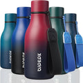 BJPKPK Insulated Water Bottles, 12oz Stainless Steel Metal Water Bottle with Strap, BPA Free Leak Proof Thermos, Mugs, Flasks, Reusable Water Bottle for Sports & Travel, Charming Black Red