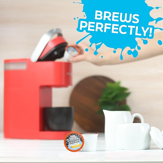 Java Factory Coffee Pods Vanilla Flavored Coffee Compatible with K Cup Brewers Including 2.0, Vanilla Dream, 80 Count