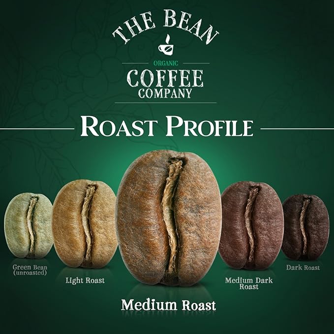 The Bean Organic Coffee Company Pumpkin Spice, Medium Roast, Whole Bean Coffee, 16-Ounce Bag