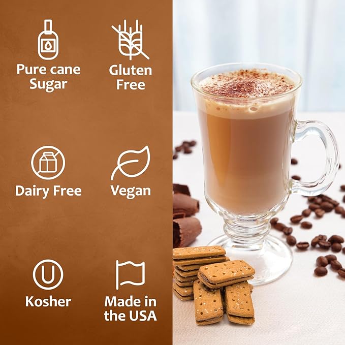 Syruvia Coffee Syrup, Cookie Butter Flavored Syrup for Drinks, Lattes, and Desserts – 25.4 fl oz