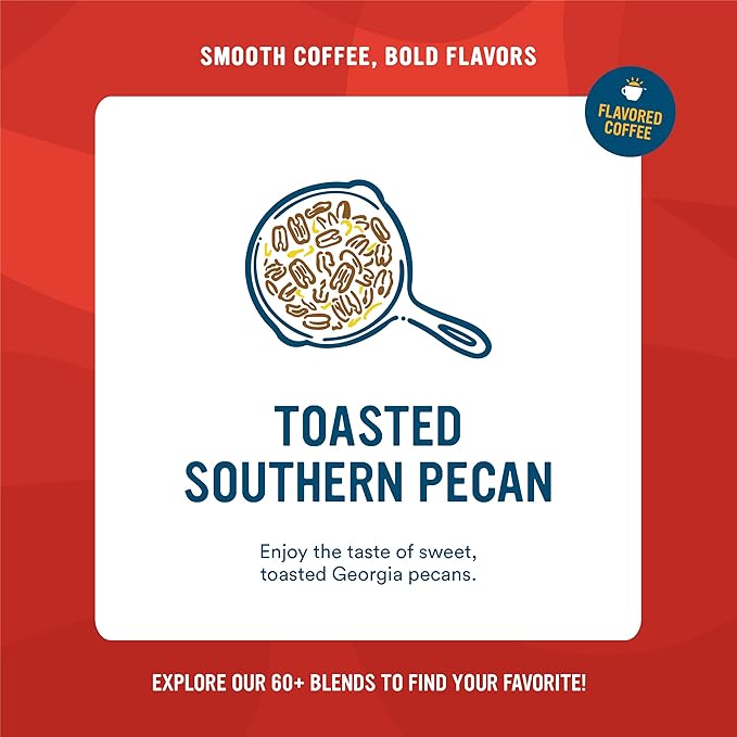 Cameron's Coffee Roasted Ground Coffee Bag, Flavored, Toasted Southern Pecan, 32 Ounce