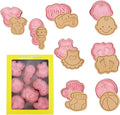 8 Pcs Cute Baby Shower Cookie Cutters for Baking Plastic Cookie Stamps Newborn Party Biscuit Mould Set DIY Fondant Biscuit Stamps Kitchen Tools(L8)